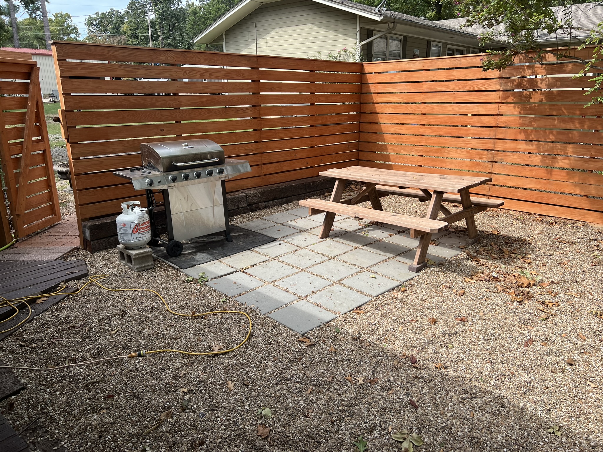 Fire pit and outdoor seating at Edgewater Eufaula